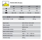 Pilous ARG 235 plus pásová pila na kov technické parametry